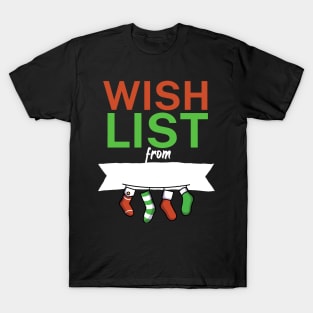 Wish list from T-Shirt